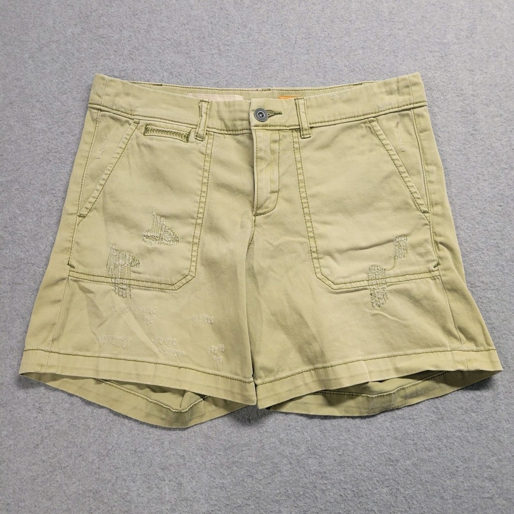 Anthropologie Pilcro and the Letterpress Hyphen Green Distressed Shorts‎ Size 27